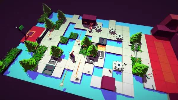 Пример визуального стиля и графики игры Trapper's Delight