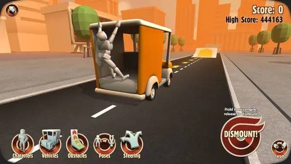 Пример визуального стиля и графики игры Turbo Dismount