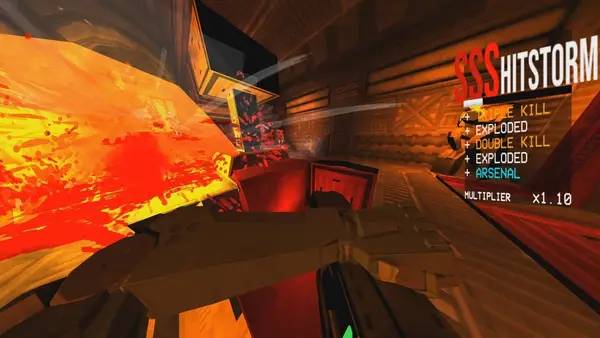 Пример визуального стиля и графики игры ULTRAKILL