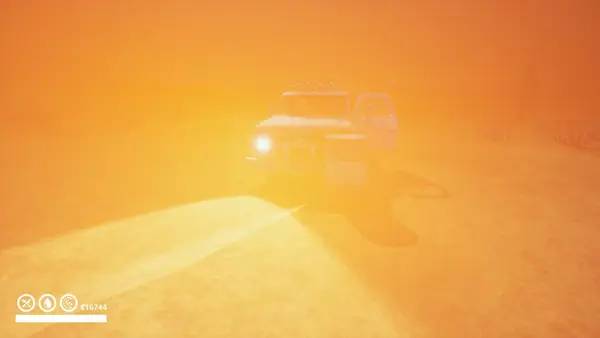 Пример визуального стиля и графики игры Under the Sand REDUX - a road trip game