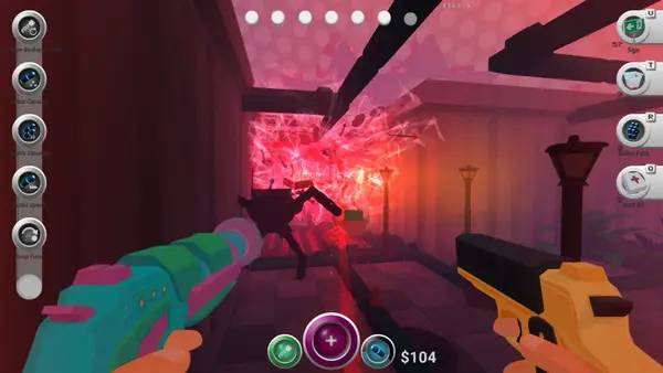 Пример визуального стиля и графики игры Vapormaze