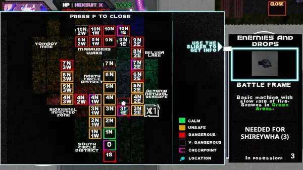 Пример визуального стиля и графики игры Vindictive Drive 2 Maidbot Archive