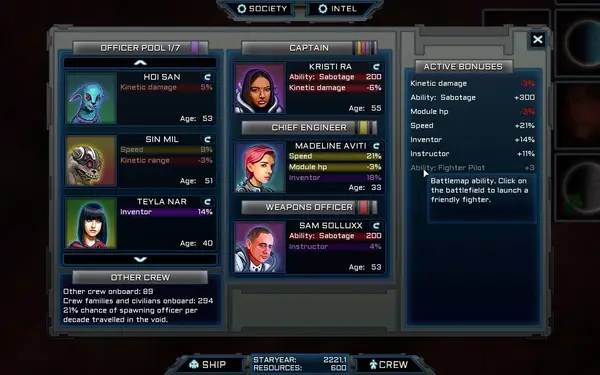 Пример визуального стиля и графики игры Voidship The Long Journey