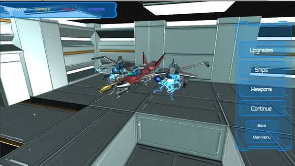 Пример визуального стиля и графики игры Vortex