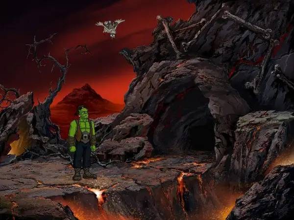 Пример визуального стиля и графики игры Warcraft Adventures  Lord of the Clans