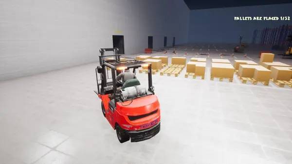 Пример визуального стиля и графики игры Warehouse Simulator  Forklift Driver