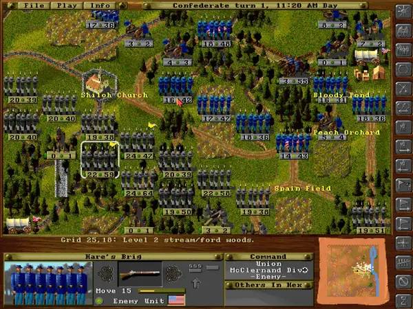 Пример визуального стиля и графики игры Wargame Construction Set III  Age of Rifles 1846-1905