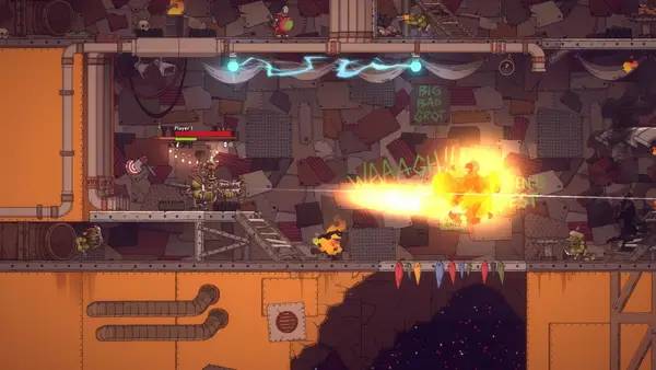 Пример визуального стиля и графики игры Warhammer 40,000  Shootas, Blood and Teef