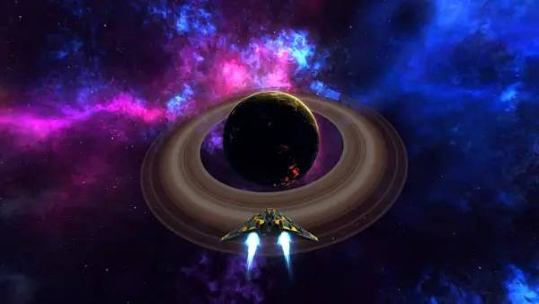 Пример визуального стиля и графики игры Warspace