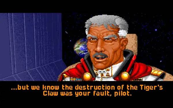 Пример визуального стиля и графики игры Wing Commander 2  Vengeance of the Kilrathi