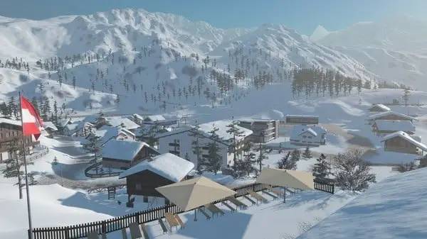 Пример визуального стиля и графики игры Winter Resort Simulator 2