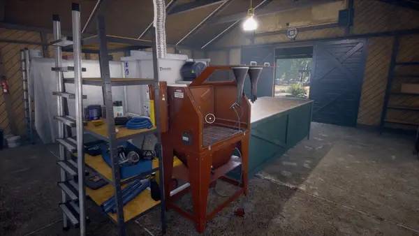 Пример визуального стиля и графики игры Workshop Simulator