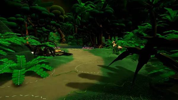 Пример визуального стиля и графики игры Woven