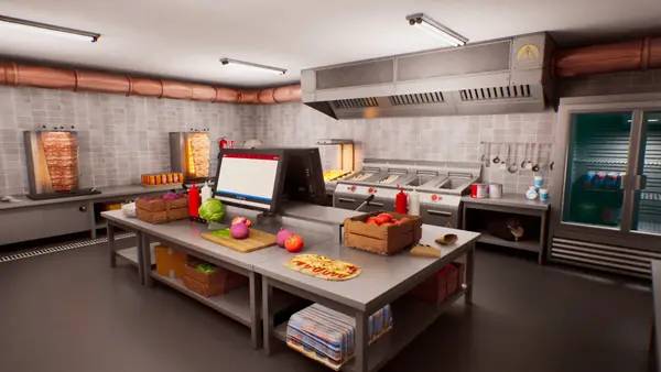 Пример визуального стиля и графики игры Wrap House Simulator