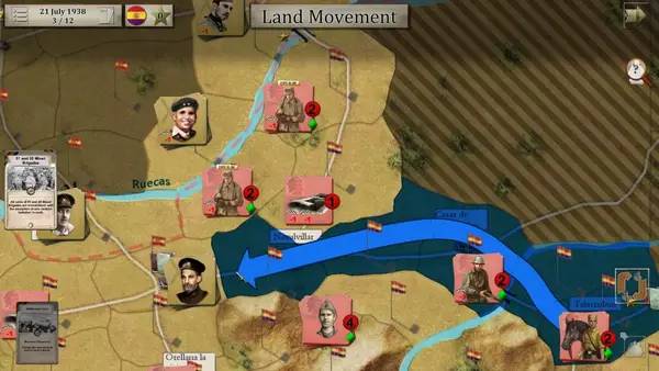 Процесс взаимодействия с другими участниками Battles For Spain