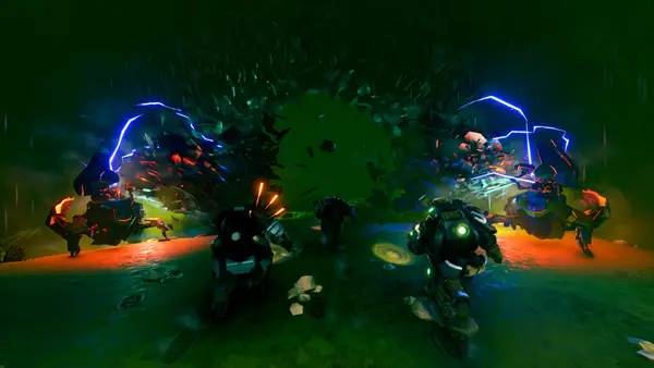 Процесс взаимодействия с другими участниками Deep Rock Galactic  Rogue Core