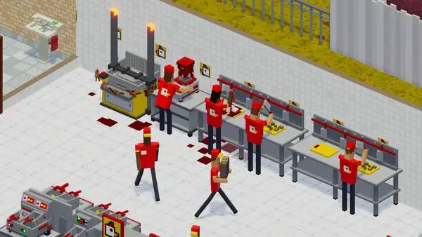 Процесс взаимодействия с другими участниками Definitely Not Fried Chicken