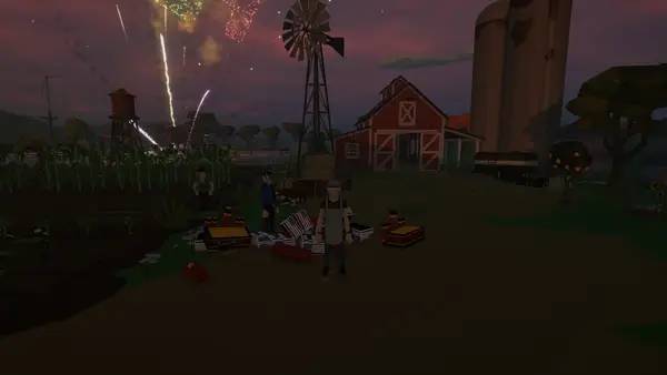Процесс взаимодействия с другими участниками Fireworks Mania - An Explosive Simulator