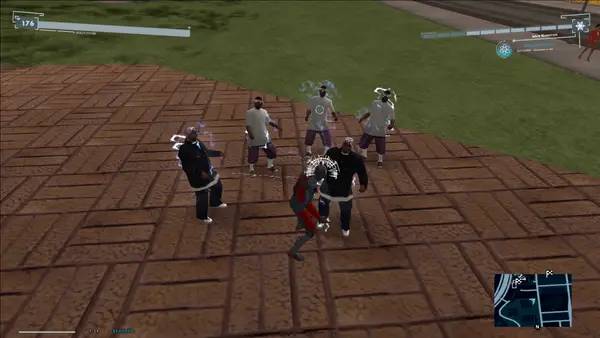 Процесс взаимодействия с другими участниками ГТА Сан Андреас - Spider-Man Mod