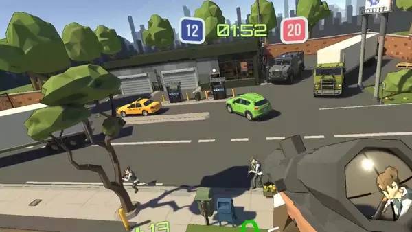 Процесс взаимодействия с другими участниками Headshot VR