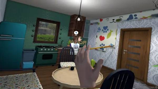 Процесс взаимодействия с другими участниками House Flipper Pets VR