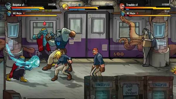 Процесс взаимодействия с другими участниками Mayhem Brawler