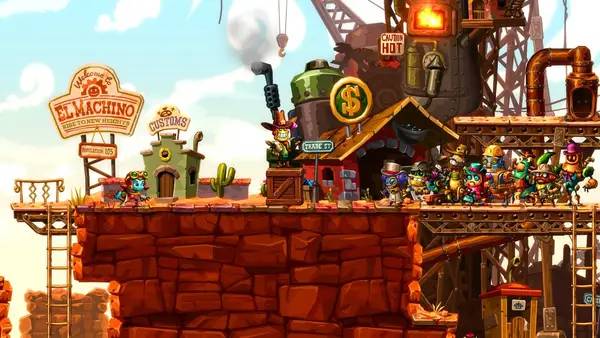 Процесс взаимодействия с другими участниками SteamWorld Dig 2