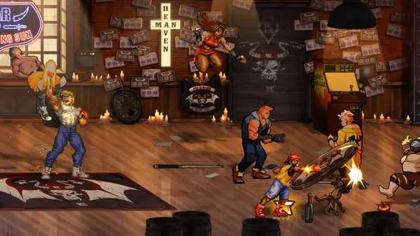 Процесс взаимодействия с другими участниками Streets of Rage 4
