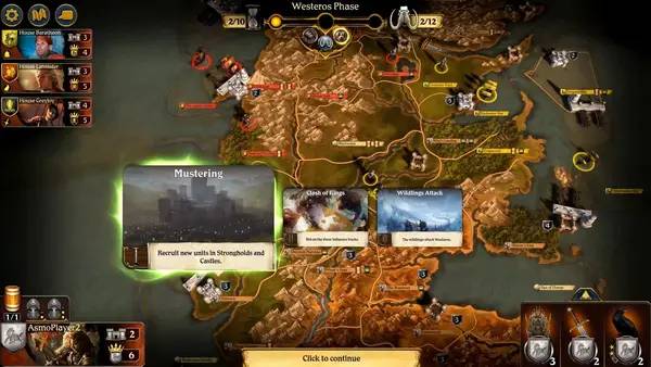 Сцена из внутреннего меню A Game of Thrones  The Board Game - Digital Edition
