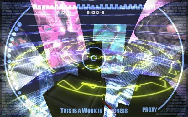 Сцена из внутреннего меню AaAaAA!!! - A Reckless Disregard for Gravity