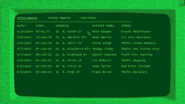 Сцена из внутреннего меню Aberration Analyst