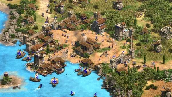 Сцена из внутреннего меню Age of Empires 2  Definitive Edition - Lords of the West
