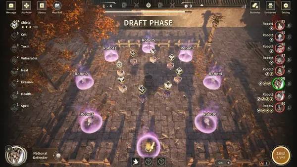 Сцена из внутреннего меню Alpha League HD