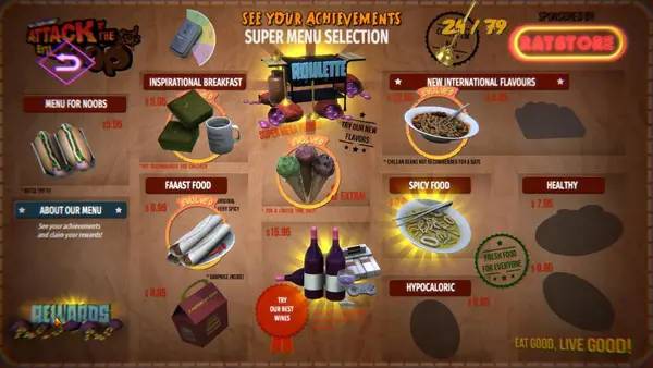 Сцена из внутреннего меню ATTACK OF THE EVIL POOP VR