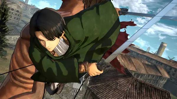 Сцена из внутреннего меню Attack on Titan   A.O.T. Wings of Freedom