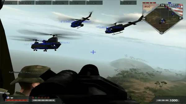 Сцена из внутреннего меню Battlefield Vietnam - Operation Remembrance