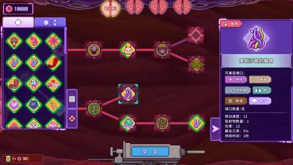 Сцена из внутреннего меню Bioweaver