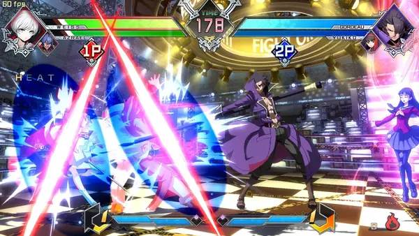 Сцена из внутреннего меню BlazBlue  Cross Tag Battle