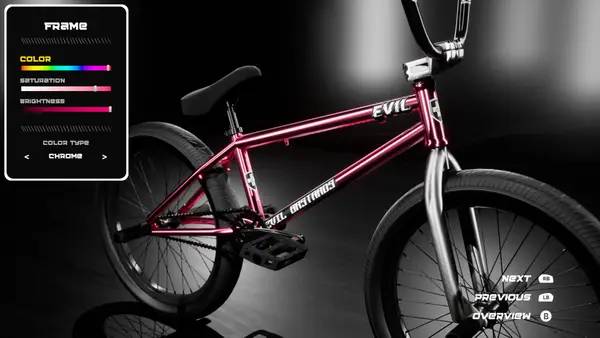 Сцена из внутреннего меню BMX Bastards