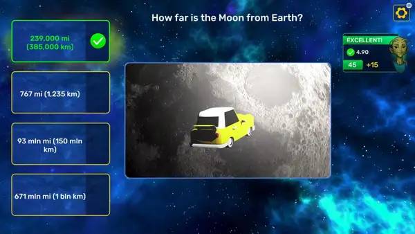 Сцена из внутреннего меню Bright Side Quiz