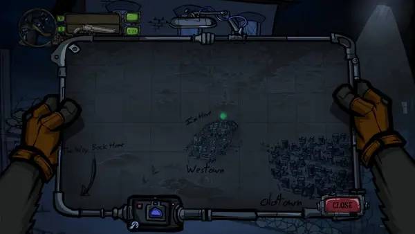 Сцена из внутреннего меню BUCK Saturday Morning Cartoon Apocalypse