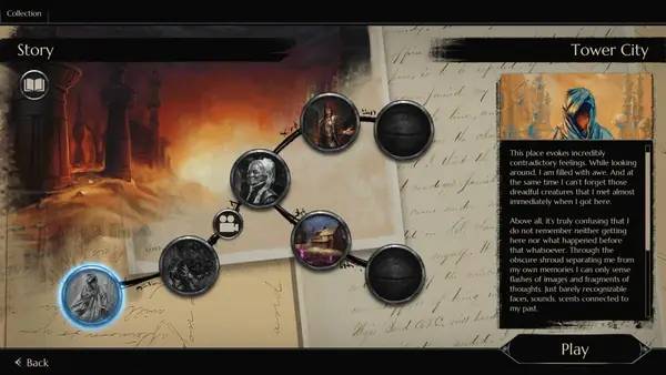 Сцена из внутреннего меню Call of Myth