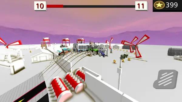 Сцена из внутреннего меню Car Crush Racing Simulator