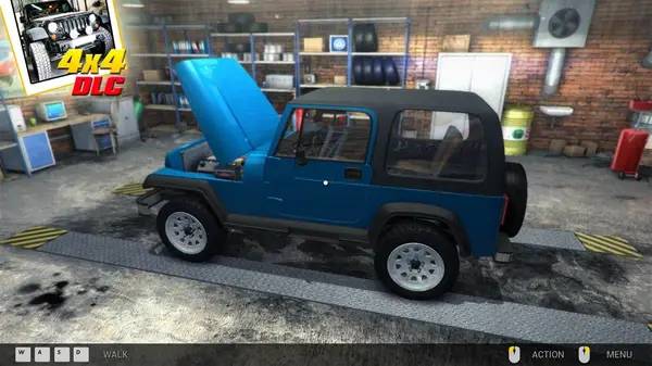 Сцена из внутреннего меню Car Mechanic Simulator 2014