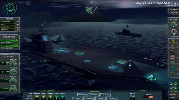 Сцена из внутреннего меню Carrier Commander