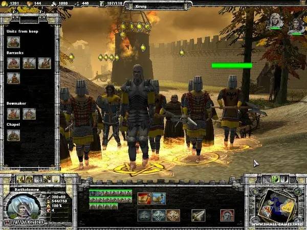 Сцена из внутреннего меню Castle Strike