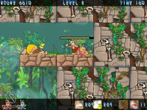 Сцена из внутреннего меню Caveman Zac