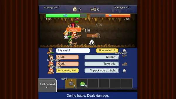 Сцена из внутреннего меню Cavern Adventurers