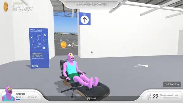 Сцена из внутреннего меню Chair Simulator
