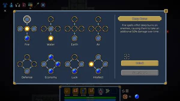 Сцена из внутреннего меню Chaos Caster